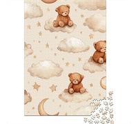 Orso peluche Puzzle Da Tavolo 1000 Pezzi Design nursery vintage Superiore Qualità Per Regalo Per Lei Pezzi Robusti Distrazione Mentale 52x38cm/1000pcs