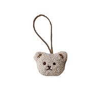 Orso per borsa ciondolo piccolo orso ornamenti con nome bambino elenco borsa portachiavi marrone/tè al latte 7,09 x 2., Uno