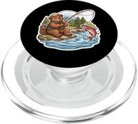 Orso Pesca Pescatore Pescatore Pescatore Natura Lago Fiume PopSockets PopGrip per MagSafe