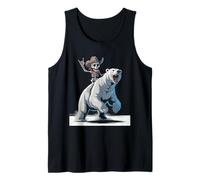 Orso Polare Cowboy Scheletro Halloween Canotta