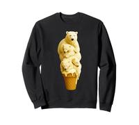 Orso polare gelato carino amante degli animali vibrazioni estive Felpa
