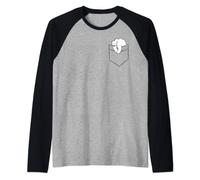 Orso polare in tasca Divertente orso polare tascabile Maglia con Maniche Raglan