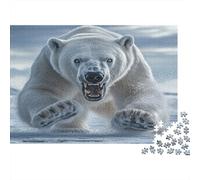 Orso Polare Jigsaw Puzzle Impossible 1000Pcs Ice And Snow Decorazione Per La Casa. Rilassamento E Intelligence Per Adulti E Ragazzi Da 14 Anni 1000pcs (75x50cm)