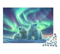 Orso Polare Rompicapo 1000 Pezzi In Stampa Ad Alta Definizione, Un Set Di Puzzle A Rompicapo Per Disintossicazione Digitale, Ideale Per Tempo Libero, Serata Giochi 52x38cm/1000pcs