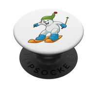 Orso polare Sciatore Sci Sport invernali PopSockets PopGrip Adesivo