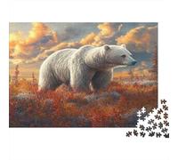 Orso Polare Selva Autunnale Puzzle 1000 Pezzi Puzzle per Adulti Carta Gioco di Puzzle 1000 Pezzi Relax Decorazione Casa Regalo Famiglia 52x38cm/1000pcs