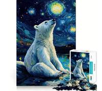 Orso polare sotto una notte stellata - Puzzle da 1000 pezzi per adulti - Regalo - Gioco di logica e abilità - Gioco di lettura lenta e divertente - Taglio preciso - Regalo elegante (38x52cm)