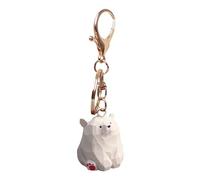 Orso portachiavi - Clip Charm Accessories Miniature Carved Wood Figurine | Wood Carved Bêar Handmade | Bear Keychain Toys School Bag Pendant For Kid Girls Women, bianco, Siehe Beschreibung