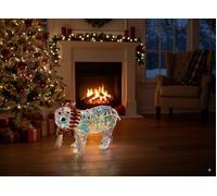 Orso Rainbow luminoso 42x32 cm con luci LED a batteria Decorazione natale