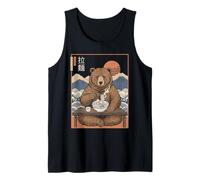 Orso Ramen Giapponese Ukiyo-e Art Great Wave Noodles Foodie Canotta