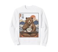Orso Ramen Giapponese Ukiyo-e Art Great Wave Noodles Foodie Felpa