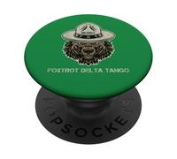 Orso Resist con cappello scout Foxtrot Delta Tango Vintage PopSockets PopGrip Adesivo
