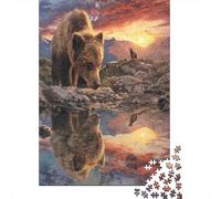 Orso, riflessoMountains Soleset And CloudsPuzzle 1000 Pezzi Per Adulti, Giochi EduGattoivi70x50cm/1000pcs