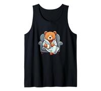 Orso rilassato in accappatoio con tazza - stile cartoon Canotta