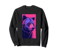 Orso Rosa Ritratto Laterale Gotico Anime Cyberpunk Pop Felpa