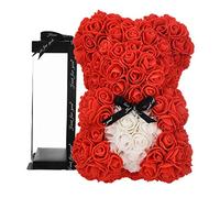 orso rosa,rosa orsacchiotto,orso rosa Artificial Flowers The Best gifts for women, gifts for girlfriend,gifts for her,birthday gift (red)