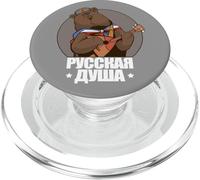 Orso Russo con Balalaika Bandiera Russa Russia PopSockets PopGrip per MagSafe