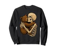 Orso Scheletro Halloween Zoo Animale Wildlife Spooky Stagione Felpa