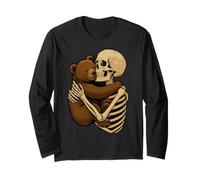 Orso Scheletro Halloween Zoo Animale Wildlife Spooky Stagione Maglia a Manica