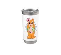 Orso Sposa Bouquet da sposa Matrimonio Bicchiere termico in acciaio inox doppia parete