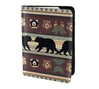 Orso Stampa Porta Passaporto Per Viaggio Must Have, Custodia Per Passaporto Per Accessori Da Viaggio Per Donne Uomini, Nero, One Size