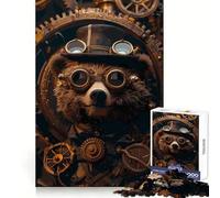 Orso Steampunk, puzzle da 1000 pezzi per adulti, gioco di allenamento mentale, svago rilassante, design da assemblare, regalo stagionale 50x75cm