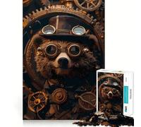 Orso Steampunk, puzzle da 1000 pezzi per adulti, gioco di allenamento mentale, svago rilassante, design da assemblare, regalo stagionale 50x75cm