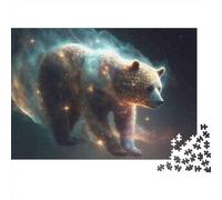 Orso Stellato Puzzle 1000 Pezzi Carta per Adulti Nebulosa Sognante Gioco di Puzzle 1000 Pezzi Relax Casa 70x50cm/1000pcs