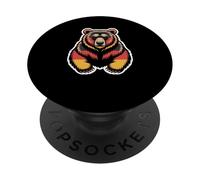 Orso tedesco con i colori della Germania PopSockets PopGrip Adesivo