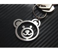 Orso Testa Portachiavi Orsacchiotto Coccoloso Carino Ted Acciaio Inox Regalo