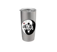 Orso Yin Yang Cal Bicchiere termico in acciaio inox doppia parete