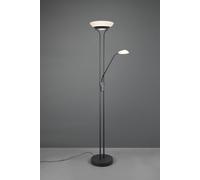 ORSON PIANTANA NERA OPACA LED 6W 600lm, 3000K- 28W 3200lm, 3000K CON LAMPADA DA LETTURA CON FUNZIONE DIMMER ED ACCENSIONI SEPARATE H. 180CM