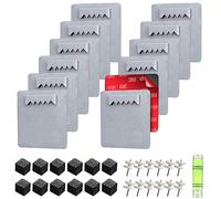 Orssmigs 12 Pezzi Ganci Adesivi Per Quadri a Specchio, Ganci per Quadri Autoadesivi Specchi Appendi Quadri Senza Supporto per Specchio Senza Ganci Autoadesivi per Quadri, Portata Massima 5 Kg