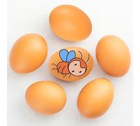 Orssmigs 6 Pezzi Uova Finte per Galline Uova Artificiali Uova Finte per Cova Galline Uovo Legno Uova Finte Aiutano Uovo di Legno Falso Galline per Incoraggiare la Posa o Prevenire il Consumo di Uova
