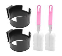 Orta Di Bicchiere Di Plastica In 2 Parti E Pennello Da Tazza Da 2 Parti, Porta A Tazza Portatile, Supporto Per Tazza Di Auto, Adatto Per Auto, Motociclette, A Casa, Ufficio