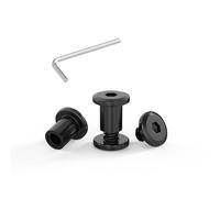 ORTAVA 20 Viti di Collegamento M4 x 12 mm, Viti per Mobili, Dado a Manicotto M4, Viti a Manicotto, in Acciaio Inox A2 V2A, Ossido Nero, Connettore per Armadio con Chiavi a Brugola