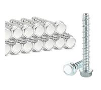 ORTAVA Viti per calcestruzzo a testa esagonale M8x60, 20 pezzi Vite per calcestruzzo zincata con disco per muratura, calcestruzzo, architettura, industria.