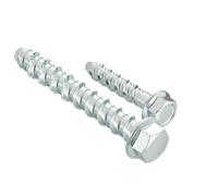 ORTAVA Viti per calcestruzzo testa esagonale M10 x 80, 20 pezzi viti per calcestruzzo zincate con disco per muratura, cemento, architettura, industria.