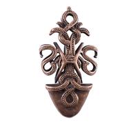 Ortblech per Wikinger-Schwertscheide, Decorazione con Serpente, Bronzo