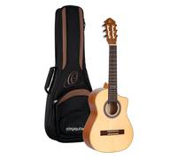 Ortega Guitars Chitarra Concerto Requinto Series - corpo profondo - include Gig Bag - abete Engelmann massello / sapele (RQ38)