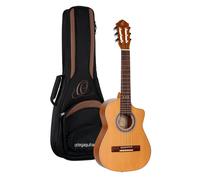 Ortega Guitars Chitarra Concerto Requinto Series - corpo profondo - include Gig Bag - cedro massello / sapele (RQ39E)