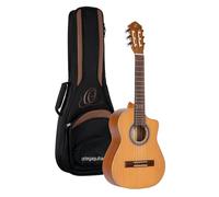 Ortega Guitars Chitarra Concerto Requinto Series - corpo profondo - include Gig Bag - cedro massello / sapele (RQ39)