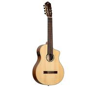 Ortega Guitars Chitarra da concerto a 7 corde - Family Series Pro - Elettroacustica - Abete e Sapele con finitura satinata naturale - Custodia inclusa (RCE133-7)