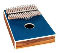 Ortega Guitars Kalimba C Major Acoustic - Percussion Series - Pianoforte da pollice con 17 tasti - accessori inclusi - Acacia, blu (OKB4-MBL)