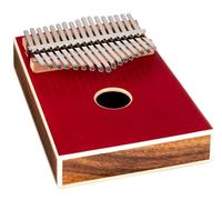 Ortega Guitars Kalimba C Major Acoustic - Percussion Series - Pianoforte da pollice con 17 tasti - accessori inclusi - Acacia, rosso (OKB4-MRD)