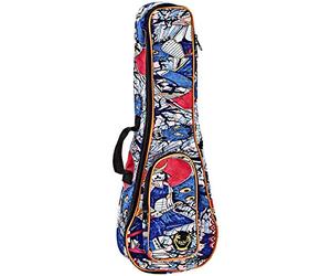 Ortega Guitars KUB-SR-CC Borsa Da Trasporto con Spallacci per Ukulele Da Concerto, Samurai