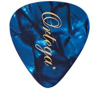 Ortega Guitars OGP-BP-M10 Plettri Blu Perla Medium 10 Unità, Blu