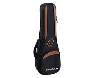 Ortega Guitars OUGB-SO, borsa per ukulele soprano, altezza 55 cm, tracolla larga, in nylon, colore nero