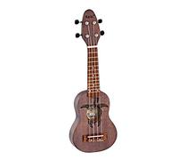 Ortega Guitars Sopranino Tiny Ukulele - Keiki K1 Series - Incisione Sea Turtle - carbone (K1-CO)