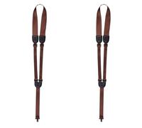 Ortega Guitars Tracolla Chitarra in nylon - marrone con zappe (OGSHK-BR) (Confezione da 2)